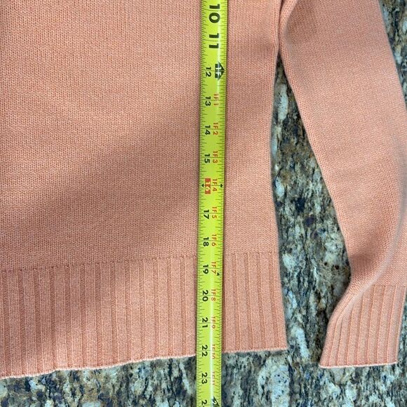 Charter Club Cashmere Orange Split Turtleneck Sweater Size S - Picture 8 of 8